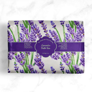 Lámina Envoltura de Jabón de Flores de Lavanda
