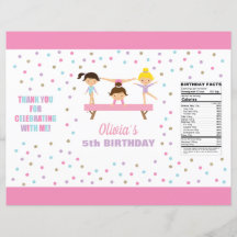 Envoltura de la bolsa de chip de cumpleaños de gim