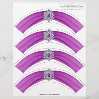 Lámina Envoltura de tarta de Glitz y Glam - Cerise