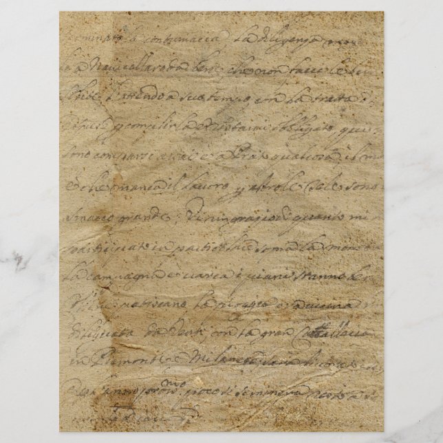 Lámina Ephemera de la vieja escritura de cuadernos de pap (Anverso)