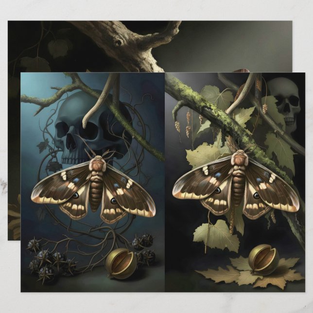 Lámina Ephemera Sheet - Woodland Moth (Anverso / Reverso)