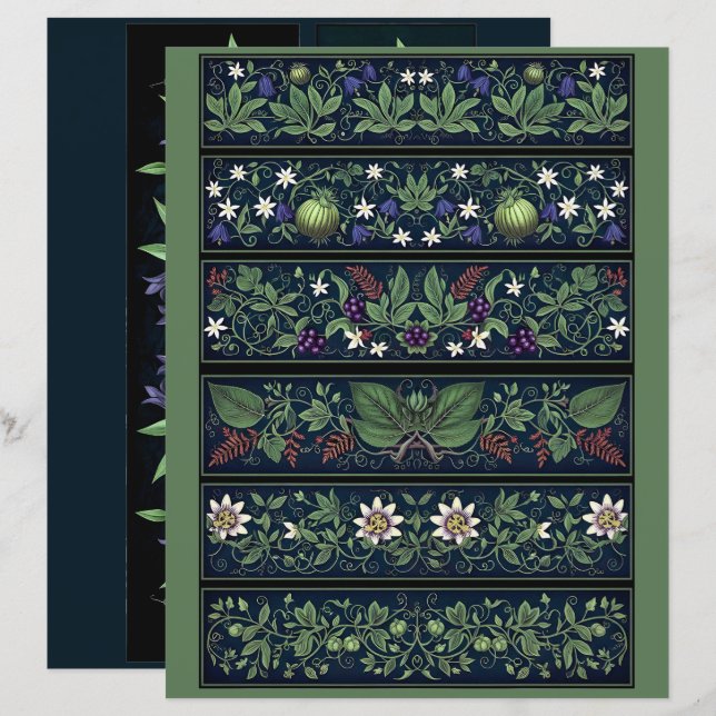 Lámina Ephemera Sheet - Woodland Moth (Anverso / Reverso)