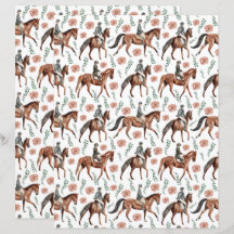 Equestrian Scrapbook Paper