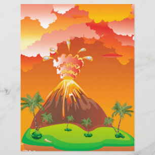 Lámina Erupción del volcán personalizado 2