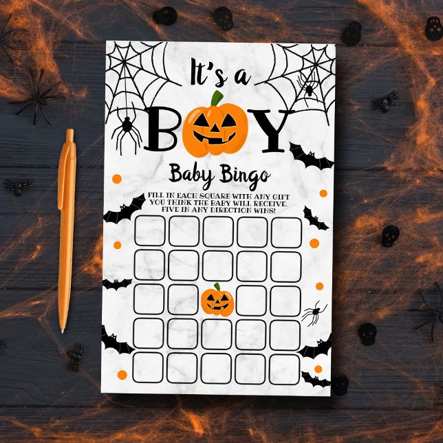 Lámina "Es un chico" Bocina Halloween Bingo de Baby Showe (Subido por el creador)