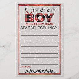 Lámina ¡Es un chico! Consejo Rústico de Lumberjack Infant