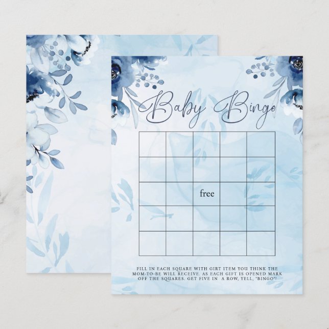 Lámina Es un juego de Baby Shower de Bingo de Niño (Anverso / Reverso)