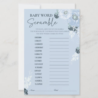 Lámina Es un juego de palabras de Baby Shower de Boy Flor