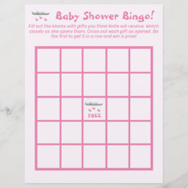 Lámina Es un Personalizable Chica Baby Shower Bingo