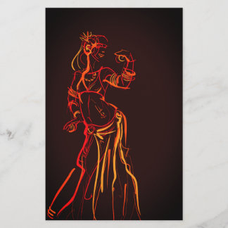 Lámina Esbozo de gesto dibujando bailarina de danza del v