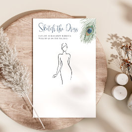 Lámina Esbozo de pavo real: el juego de la ducha de vesti