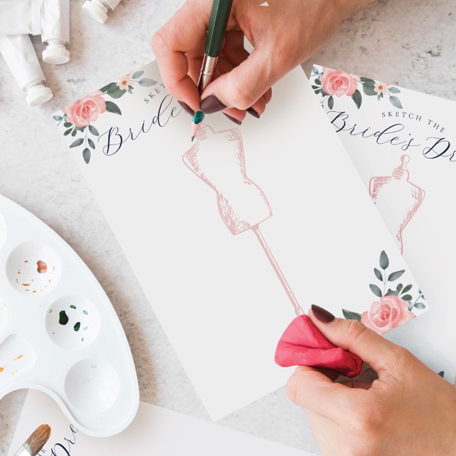 Lámina Esbozo del juego de ducha de la novia con vestimen (Subido por el creador)