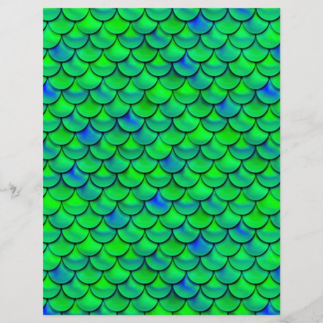 Lámina Escalas azules verdes caídas (Anverso)