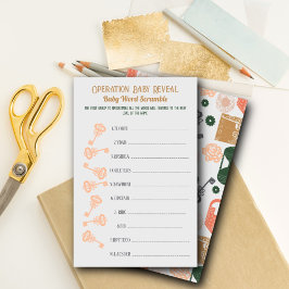 Lámina Escape Room Gender Revelar Word Scramble