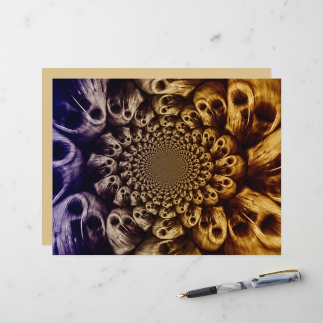 Lámina Escarabajos espeluznantes Black púrpura Resumen de (Anverso/Reverso In Situ)