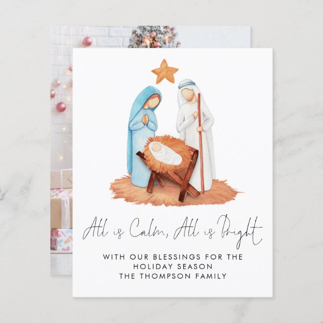 Lámina Escena De Natividad Presupuestaria Todo Es Foto Tr (Anverso / Reverso)