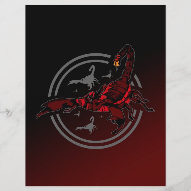 Lámina Escorpión rojo 2 (Anverso)