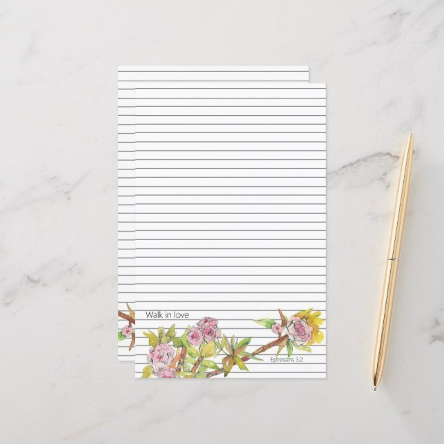 Lámina Escritura Efesianos 5 2 Camina De Amor Enamorada (Anverso/Reverso In Situ)