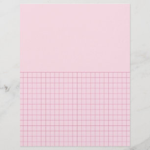 Lámina Escritura y dibujo de cuadrícula de grafo rosa 341