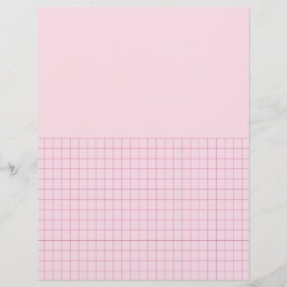 Lámina Escritura y dibujo de cuadrícula de grafo rosa 341