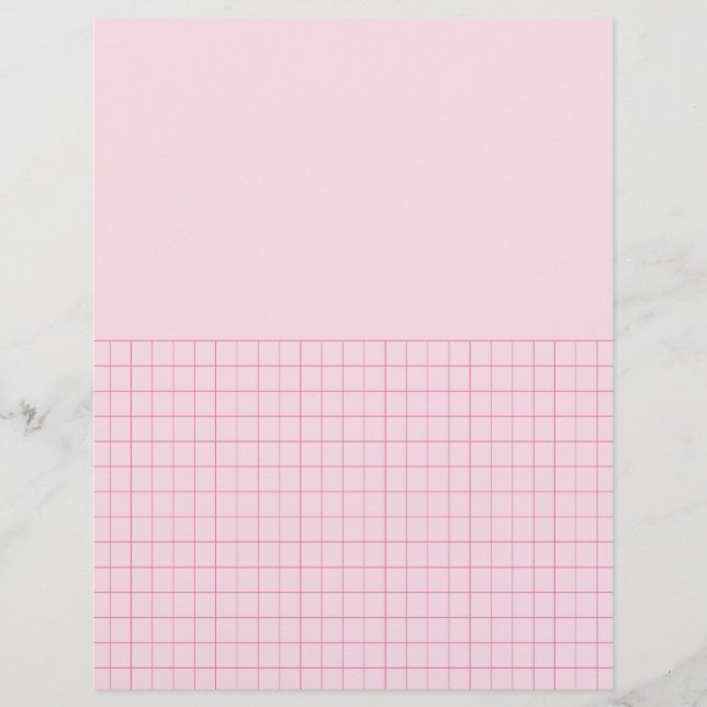 Lámina Escritura y dibujo de cuadrícula de grafo rosa 341 (Anverso)