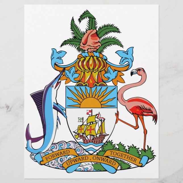 Lámina Escudo de las Bahamas (Anverso)