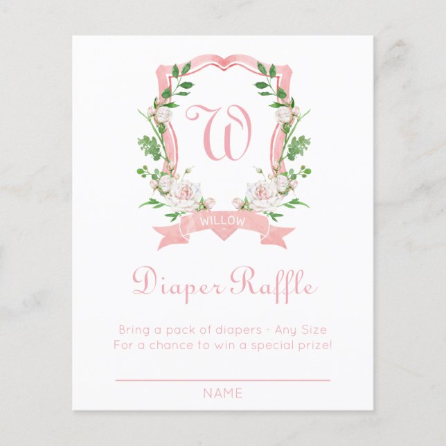 Lámina Escudo Floral Diaper Raffle (Anverso)