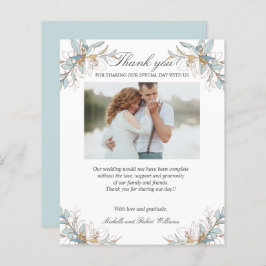 Lámina Escudo Oro y Boda floral azul.