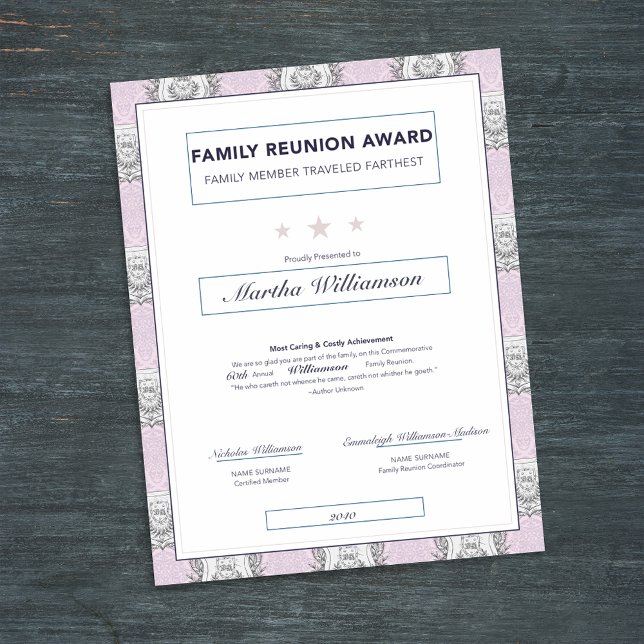 Lámina Escudo Rosa Premio de Viajes por Reunión Familiar (Subido por el creador)