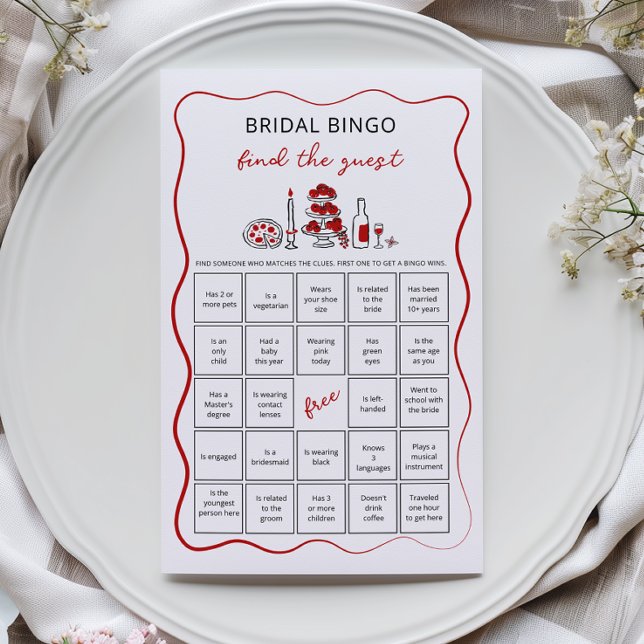Lámina Ese es Amore Bridal Bingo encontrar el juego de in (Subido por el creador)