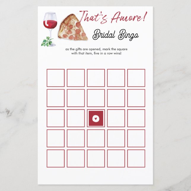 Lámina Ese es el juego de ducha de novias de Bingo (Anverso)