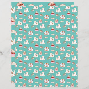 Lámina Ese patrón verde de vida de gato Papel de reserva 