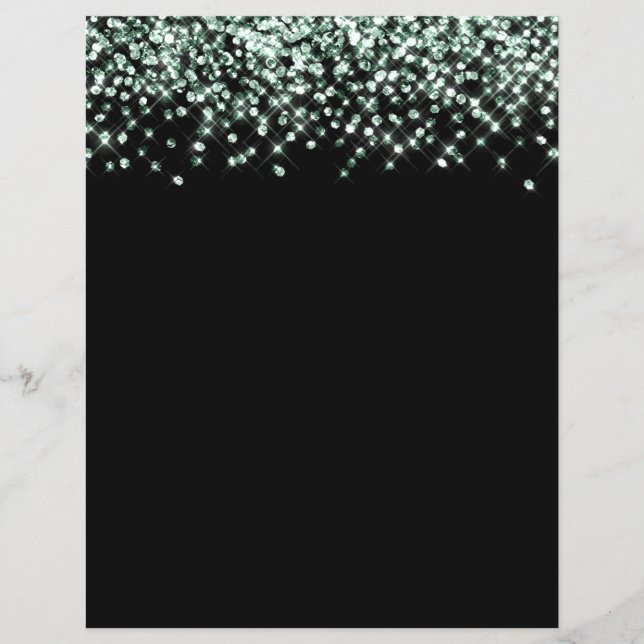 Lámina Esmeralda Purpurina verde Confetti (Anverso)