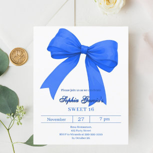 Lámina Espectáculo azul azul azul real SWEET 16 invitació