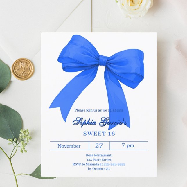 Lámina Espectáculo azul azul azul real SWEET 16 invitació (Subido por el creador)