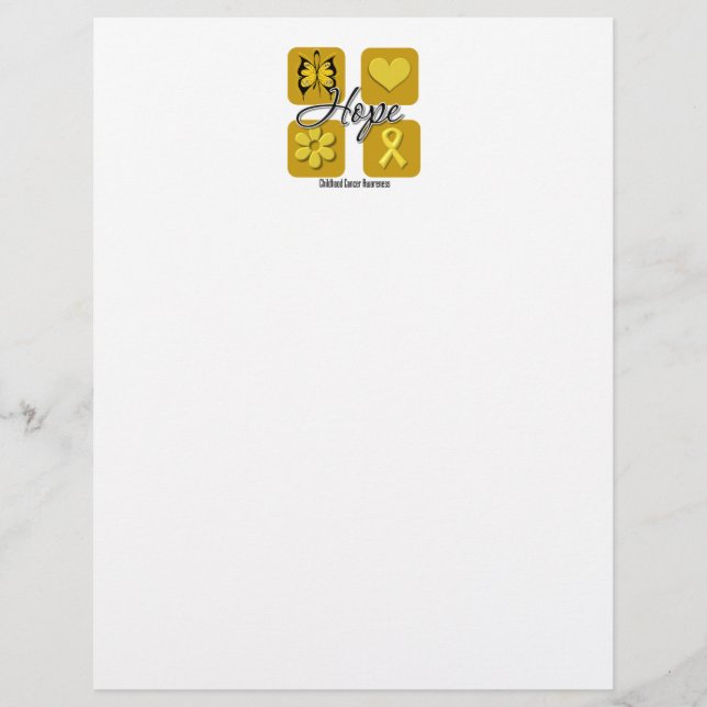 Lámina Esperanza de cáncer infantil Amor Inspira Concienc (Anverso)