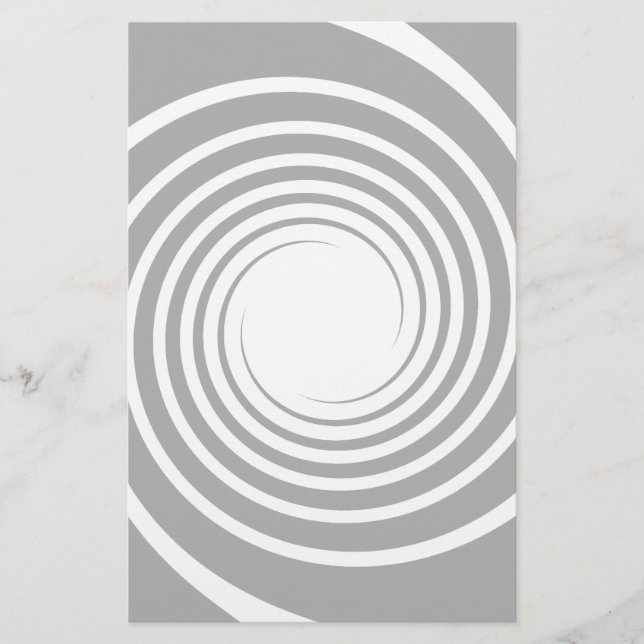 Lámina Espiral blanca sobre gris claro. (Anverso)