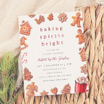 Lámina Espíritus de cocción brillante presupuesto de inte<br><div class="desc">¡Que se haga el espíritu brillante! Invite a amigos y familiares a un intercambio de galletas festivo esta temporada navideña con esta clásica invitación a la fiesta de los Navidades. El diseño presenta un borde de galletas de jengibre pintadas a mano y un acogedor tazón de cacao, con detalles fiestas...</div>