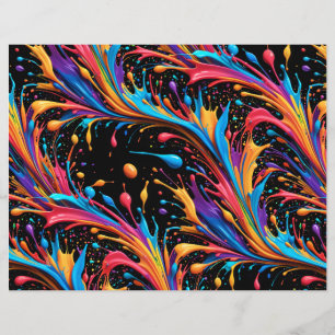 Lámina Esplash de pintura salvaje vibrante