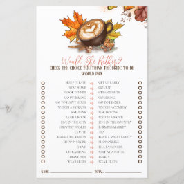 Lámina Espresso juego de ducha de novia preferiría