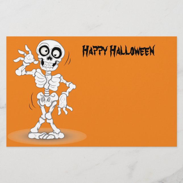 Lámina Esqueleto animado de Halloween (Anverso)