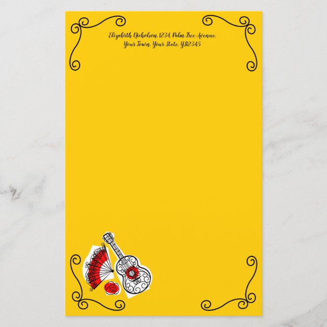 Lámina Esquinas de souvenirs en español Documento de text (Anverso)