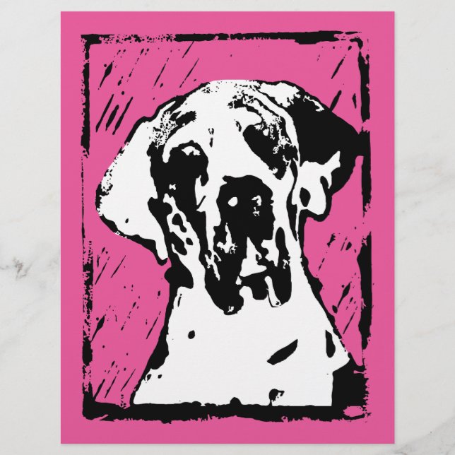 Lámina Esra Harlekin Great Dane (Anverso)