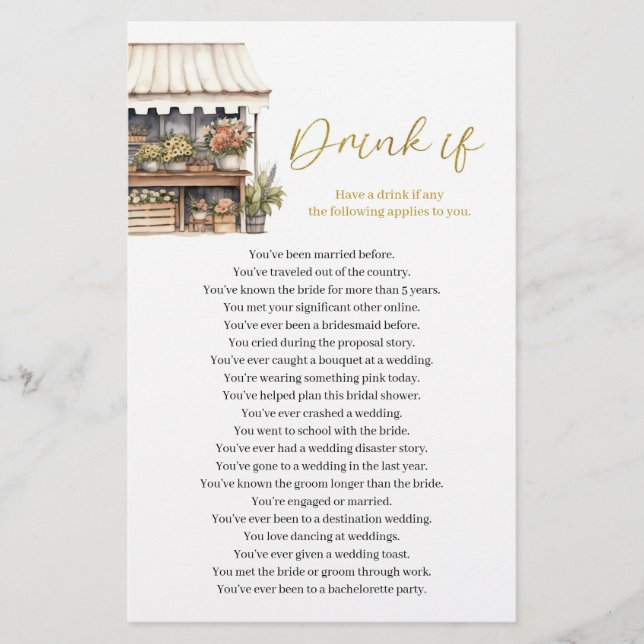 Lámina Está fuera de la bebida del mercado si es un juego (Anverso)