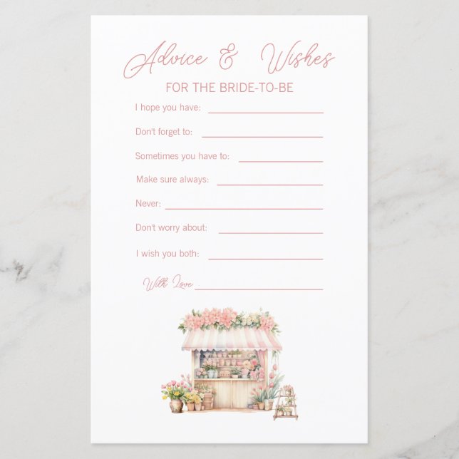 Lámina Está fuera del mercado, consejos y deseos de ducha (Anverso)