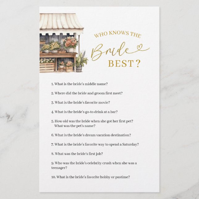 Lámina Está fuera del mercado y conoce mejor a la novia (Anverso)