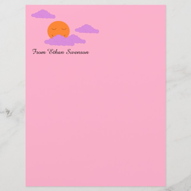 Lámina Establecer el sol con nubes (Anverso)