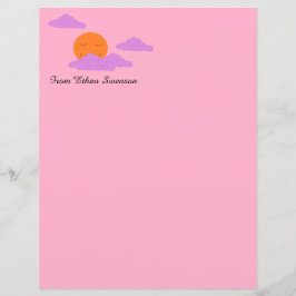 Lámina Establecer el sol con nubes