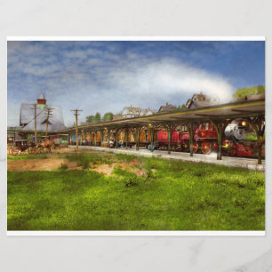 Lámina Estación de tren - Estación central 1909