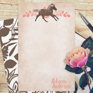 Lámina Estacionalidad personalizada de Pony Rosa y Marrón